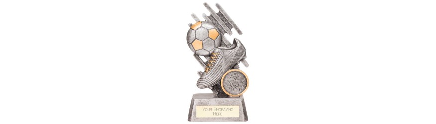 FOCUS FOOTBALL RESIN TROPHY - 11CM - 15CM (AVAILABLE IN 3 SIZES) 